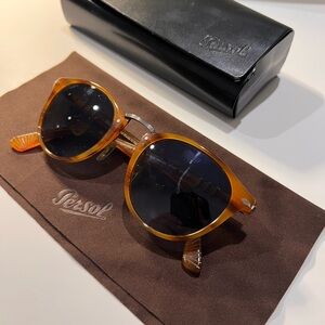 Persol Amber Sunglasses with Dark Lenses - Polarized
